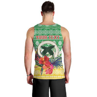 Personalised Malampa Joyeux Noel Men Tank Top Proud To Be a Ni-Van Sand Drawing Art - Polynesian Pride