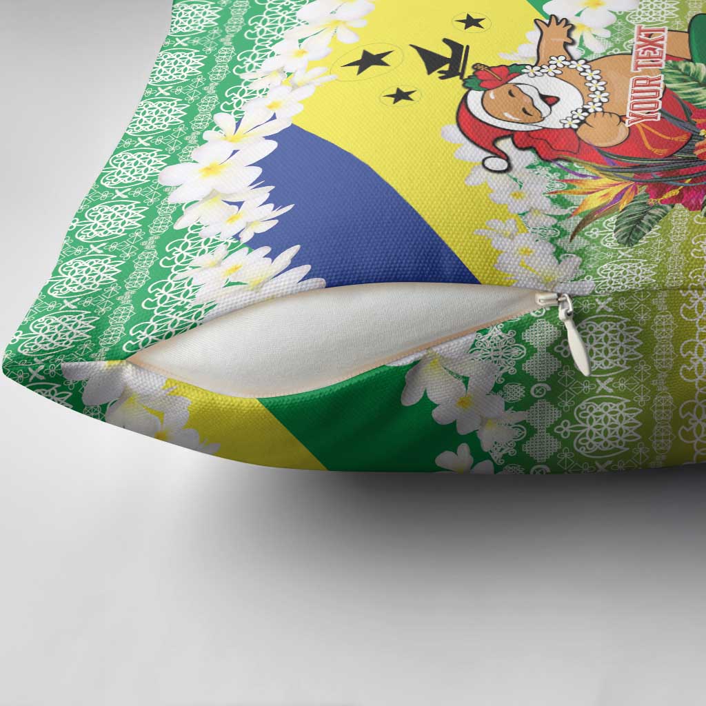 Personalised Malampa Joyeux Noel Pillow Cover Proud To Be a Ni-Van Sand Drawing Art - Polynesian Pride