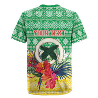 Personalised Malampa Joyeux Noel Rugby Jersey Proud To Be a Ni-Van Sand Drawing Art LT9 - Polynesian Pride