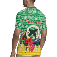 Personalised Malampa Joyeux Noel Rugby Jersey Proud To Be a Ni-Van Sand Drawing Art LT9 - Polynesian Pride