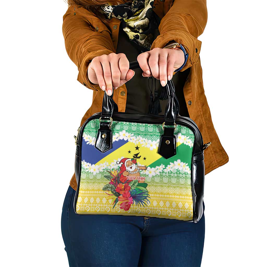 Personalised Malampa Joyeux Noel Shoulder Handbag Proud To Be a Ni-Van Sand Drawing Art LT9 One Size Lime - Polynesian Pride