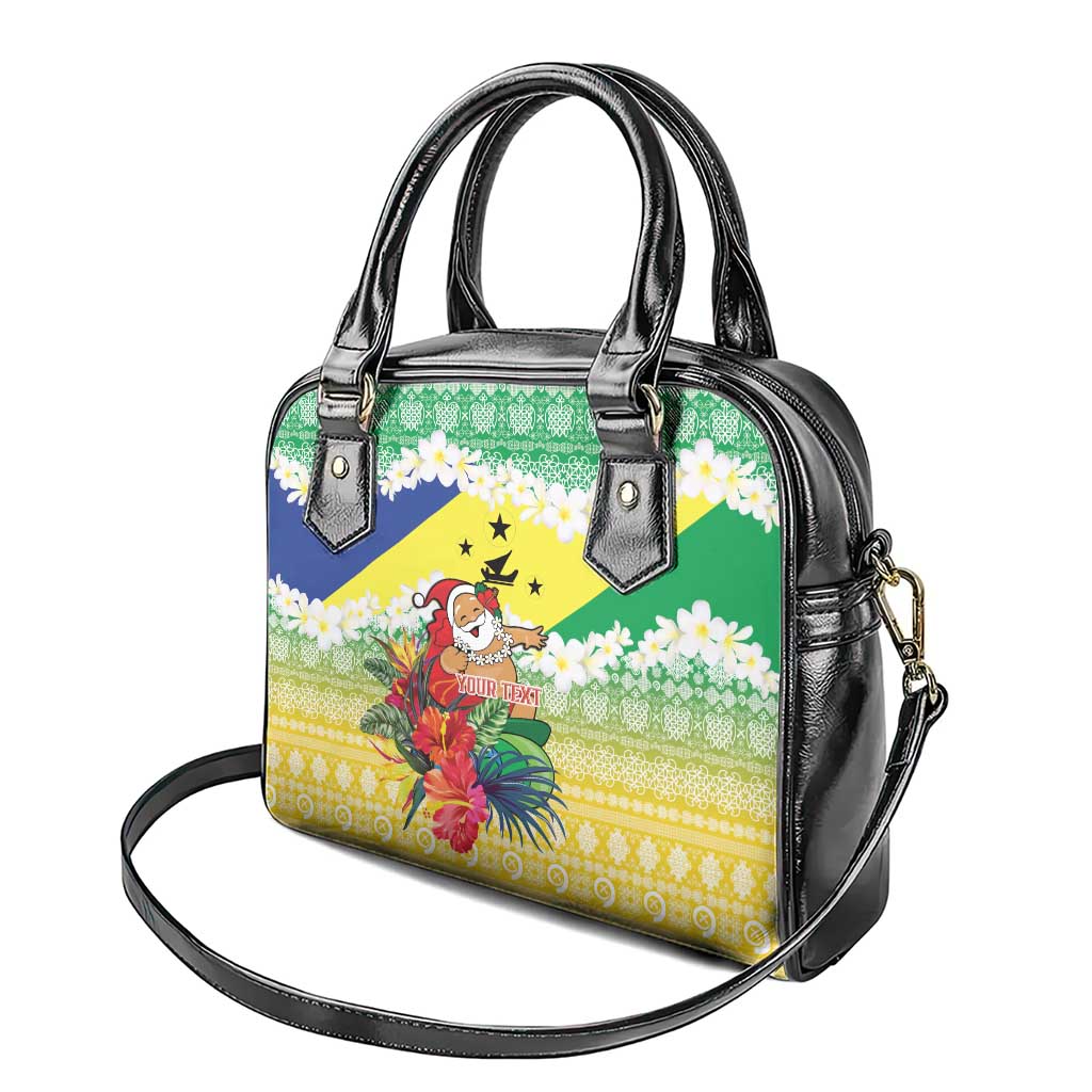 Personalised Malampa Joyeux Noel Shoulder Handbag Proud To Be a Ni-Van Sand Drawing Art LT9 - Polynesian Pride