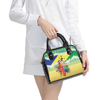 Personalised Malampa Joyeux Noel Shoulder Handbag Proud To Be a Ni-Van Sand Drawing Art LT9 - Polynesian Pride