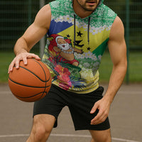 Personalised Malampa Joyeux Noel Sleeveless Hoodie Proud To Be a Ni-Van Sand Drawing Art LT9 - Polynesian Pride
