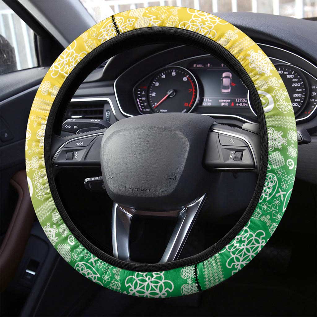 Malampa Joyeux Noel Steering Wheel Cover Proud To Be a Ni-Van Sand Drawing Art LT9 - Polynesian Pride