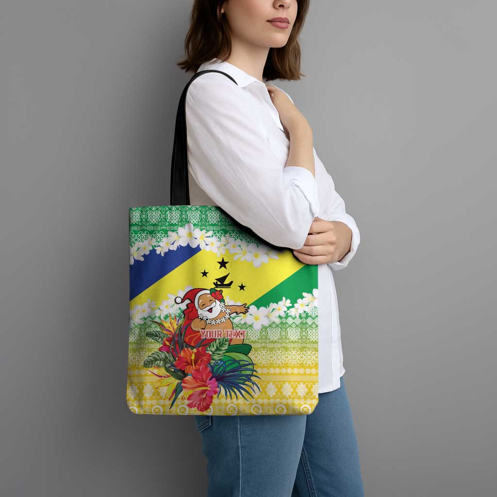 Personalised Malampa Joyeux Noel Tote Bag Proud To Be a Ni-Van Sand Drawing Art - Polynesian Pride