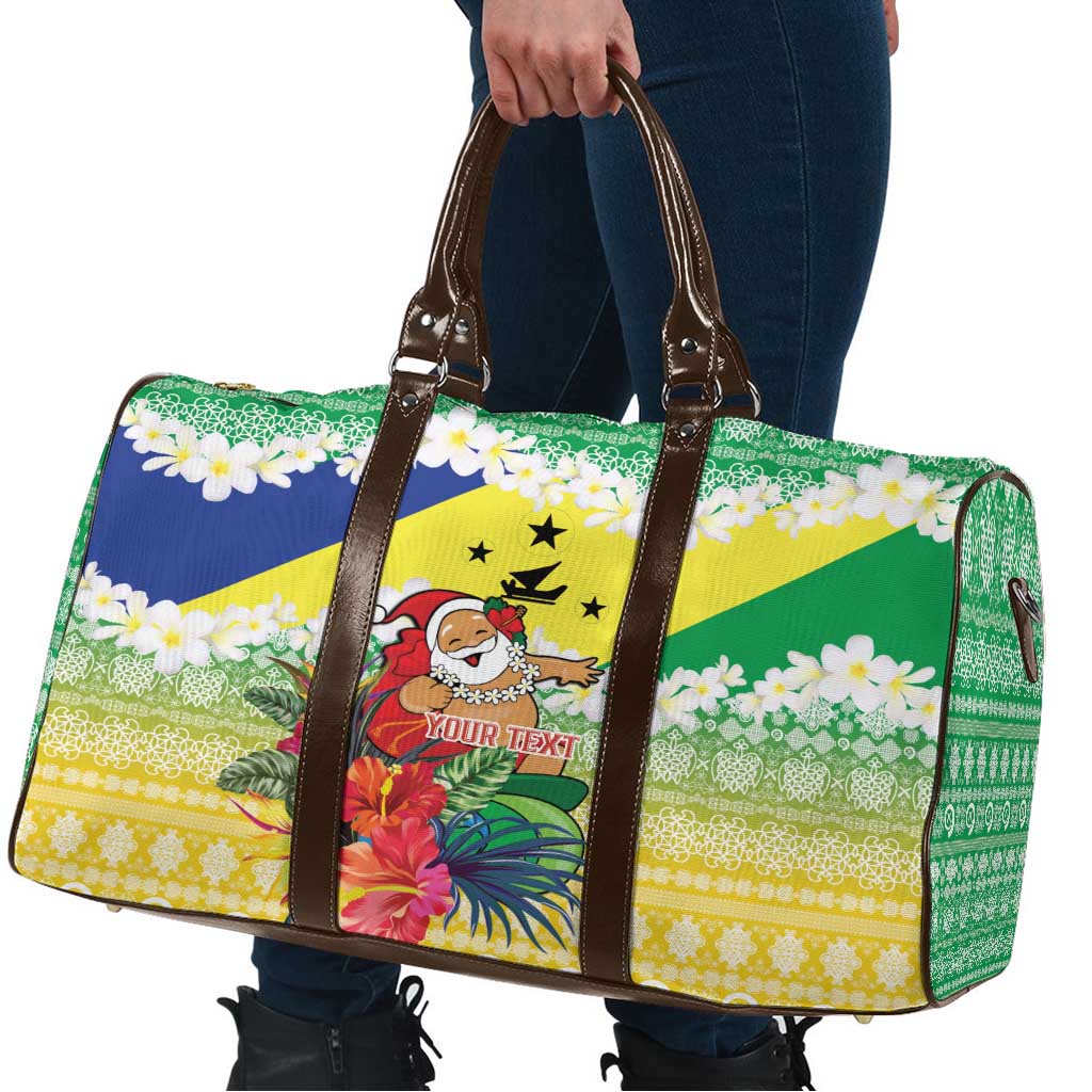 Personalised Malampa Joyeux Noel Travel Bag Proud To Be a Ni-Van Sand Drawing Art - Polynesian Pride