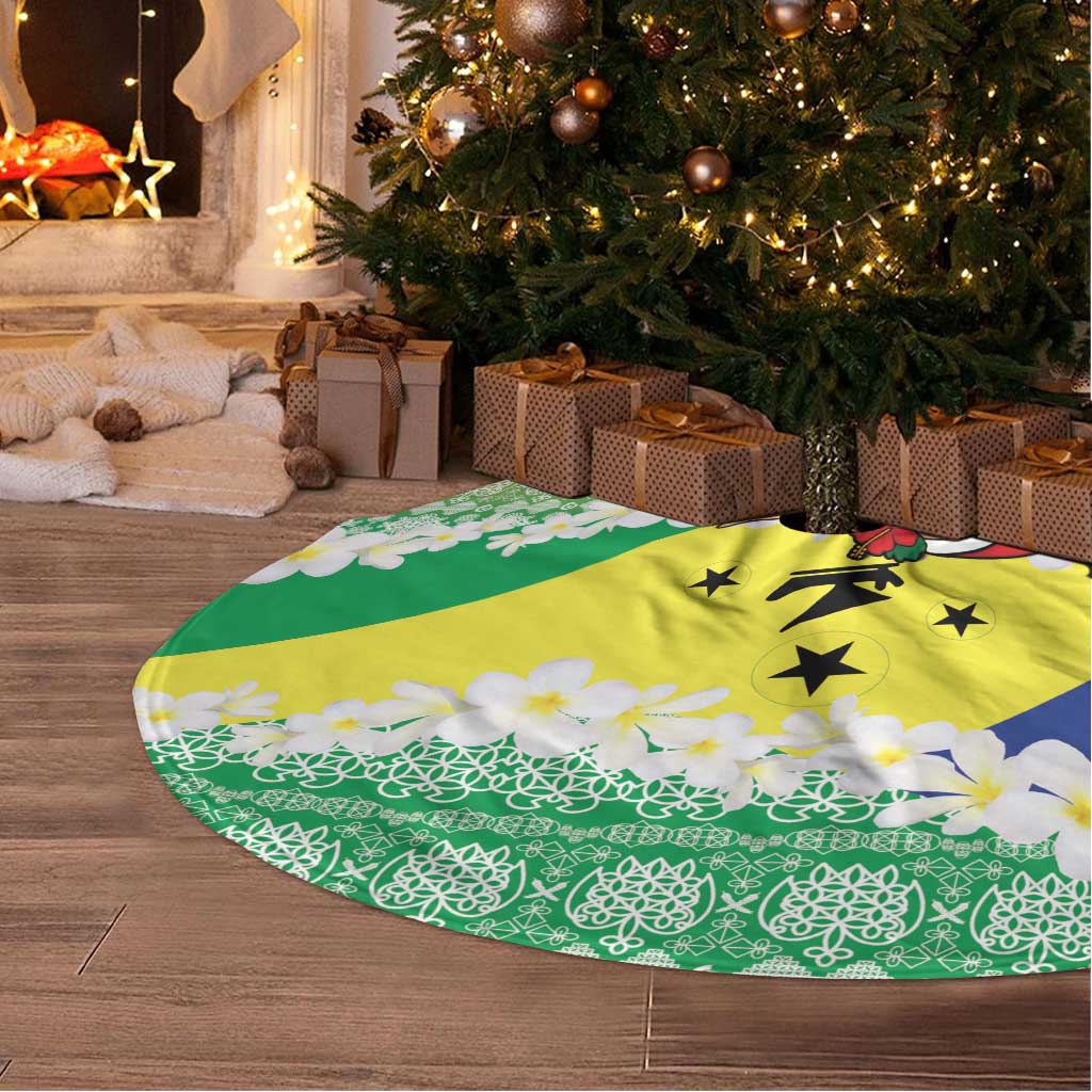 Malampa Joyeux Noel Tree Skirt Proud To Be a Ni-Van Sand Drawing Art LT9 - Polynesian Pride