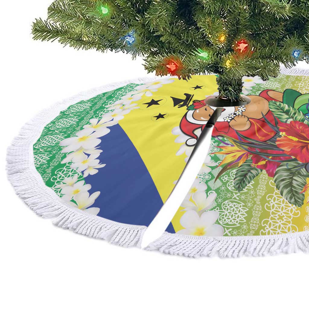 Malampa Joyeux Noel Tree Skirt Proud To Be a Ni-Van Sand Drawing Art LT9 - Polynesian Pride