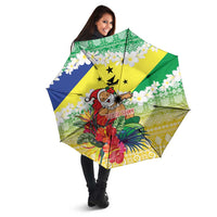 Personalised Malampa Joyeux Noel Umbrella Proud To Be a Ni-Van Sand Drawing Art - Polynesian Pride