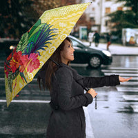 Personalised Malampa Joyeux Noel Umbrella Proud To Be a Ni-Van Sand Drawing Art - Polynesian Pride