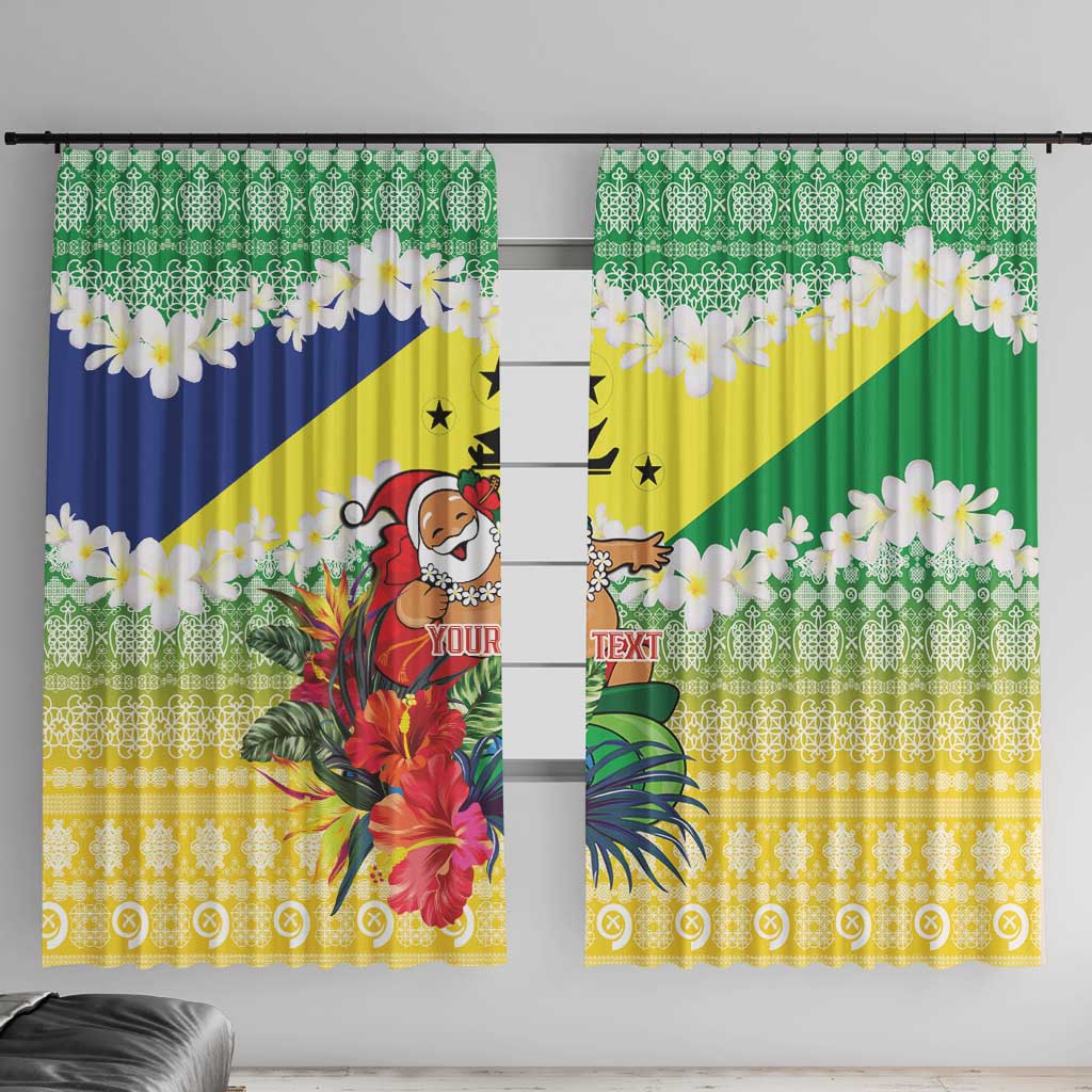 Personalised Malampa Joyeux Noel Window Curtain Proud To Be a Ni-Van Sand Drawing Art - Polynesian Pride