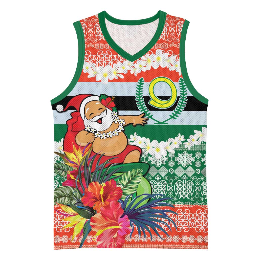 Personalised Penama Joyeux Noel Basketball Jersey Proud To Be a Ni-Van Sand Drawing Art LT9 Unisex Red - Polynesian Pride