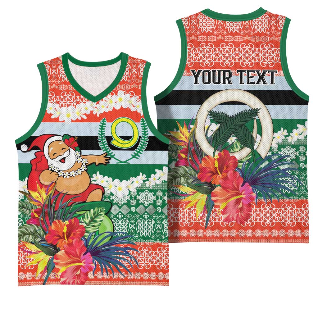 Personalised Penama Joyeux Noel Basketball Jersey Proud To Be a Ni-Van Sand Drawing Art LT9 - Polynesian Pride