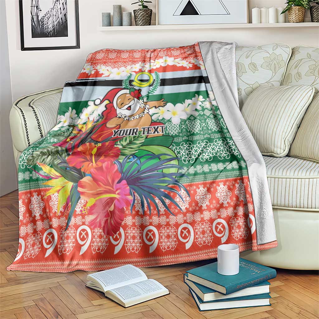 Personalised Penama Joyeux Noel Blanket Proud To Be a Ni-Van Sand Drawing Art - Polynesian Pride