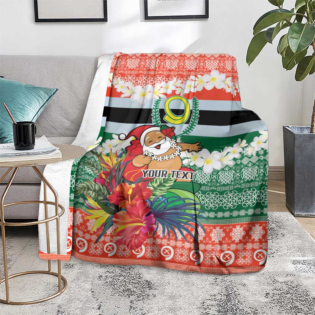 Personalised Penama Joyeux Noel Blanket Proud To Be a Ni-Van Sand Drawing Art - Polynesian Pride