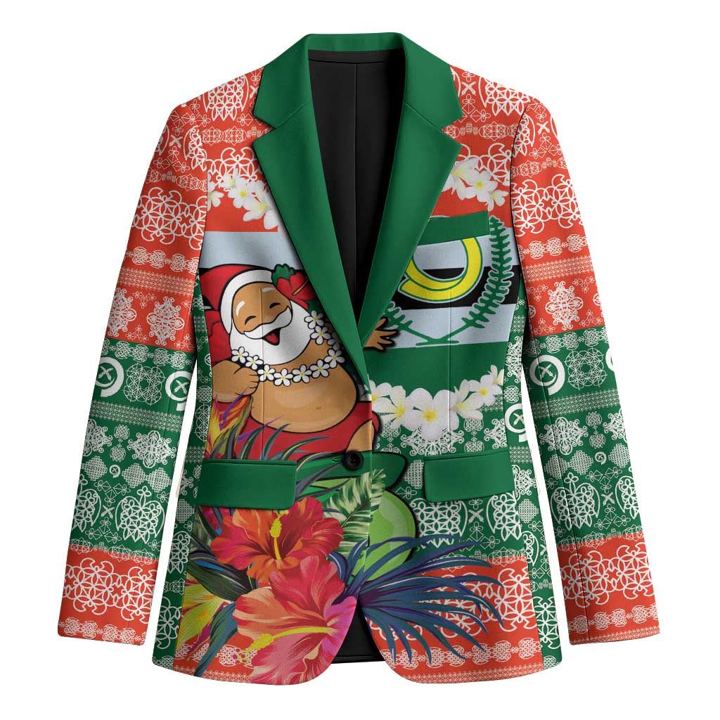 Personalised Penama Joyeux Noel Blazer Proud To Be a Ni-Van Sand Drawing Art LT9 Unisex Red - Polynesian Pride