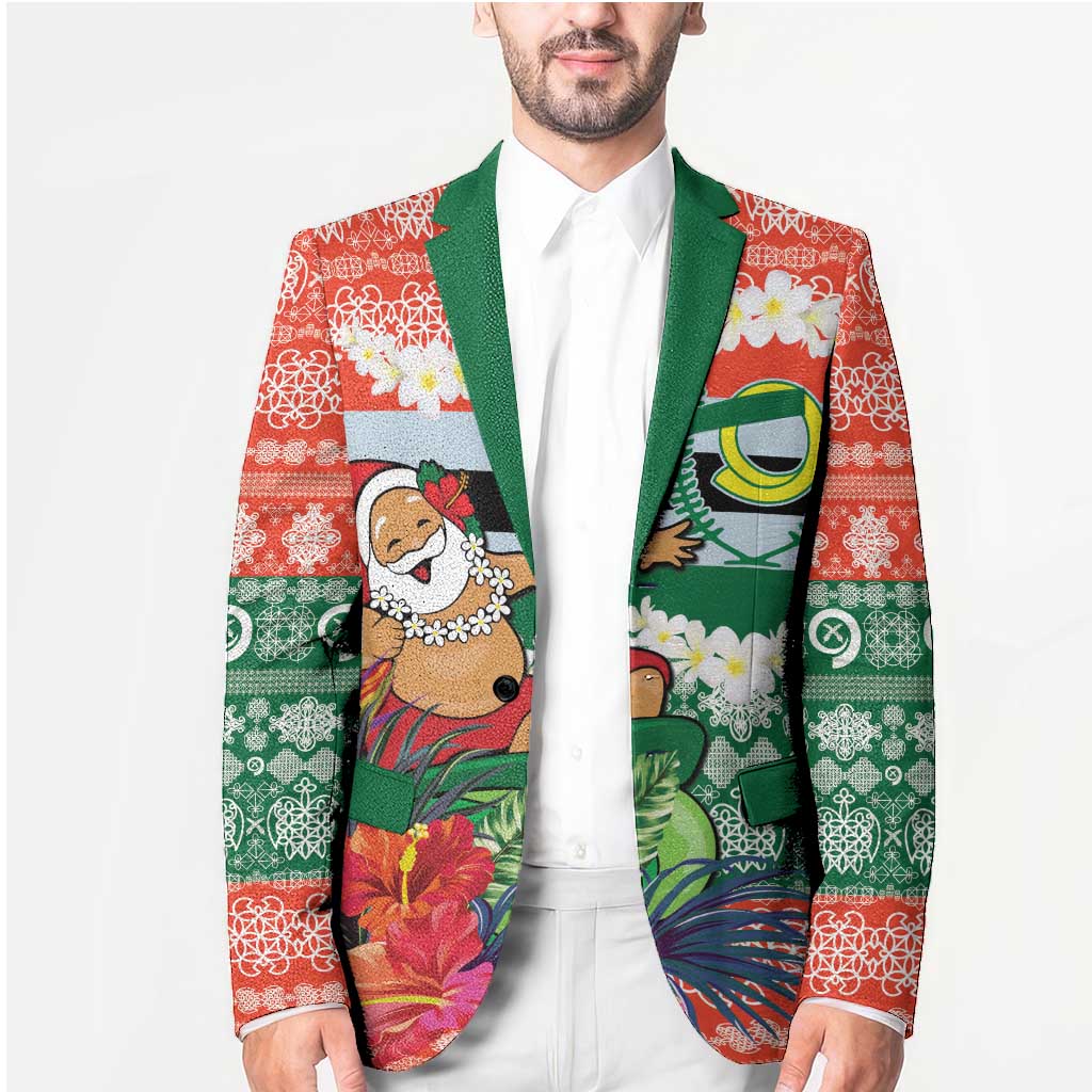 Personalised Penama Joyeux Noel Blazer Proud To Be a Ni-Van Sand Drawing Art LT9 - Polynesian Pride
