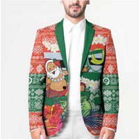 Personalised Penama Joyeux Noel Blazer Proud To Be a Ni-Van Sand Drawing Art LT9 - Polynesian Pride