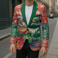 Personalised Penama Joyeux Noel Blazer Proud To Be a Ni-Van Sand Drawing Art LT9 - Polynesian Pride