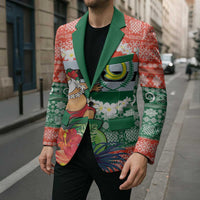 Personalised Penama Joyeux Noel Blazer Proud To Be a Ni-Van Sand Drawing Art LT9 - Polynesian Pride