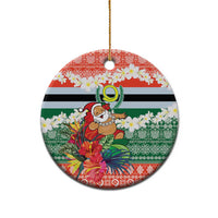 Personalised Penama Joyeux Noel Ceramic Ornament Proud To Be a Ni-Van Sand Drawing Art LT9 - Polynesian Pride