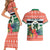 Personalised Penama Joyeux Noel Couples Matching Short Sleeve Bodycon Dress and Hawaiian Shirt Proud To Be a Ni-Van Sand Drawing Art - Polynesian Pride