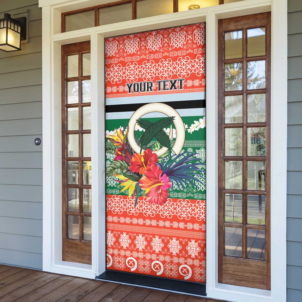 Personalised Penama Joyeux Noel Door Cover Proud To Be a Ni-Van Sand Drawing Art - Polynesian Pride