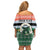 Personalised Penama Joyeux Noel Family Matching Off Shoulder Short Dress and Hawaiian Shirt Proud To Be a Ni-Van Sand Drawing Art - Polynesian Pride