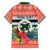 Personalised Penama Joyeux Noel Family Matching Short Sleeve Bodycon Dress and Hawaiian Shirt Proud To Be a Ni-Van Sand Drawing Art - Polynesian Pride