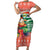 Personalised Penama Joyeux Noel Family Matching Short Sleeve Bodycon Dress and Hawaiian Shirt Proud To Be a Ni-Van Sand Drawing Art - Polynesian Pride