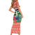 Personalised Penama Joyeux Noel Family Matching Short Sleeve Bodycon Dress and Hawaiian Shirt Proud To Be a Ni-Van Sand Drawing Art - Polynesian Pride