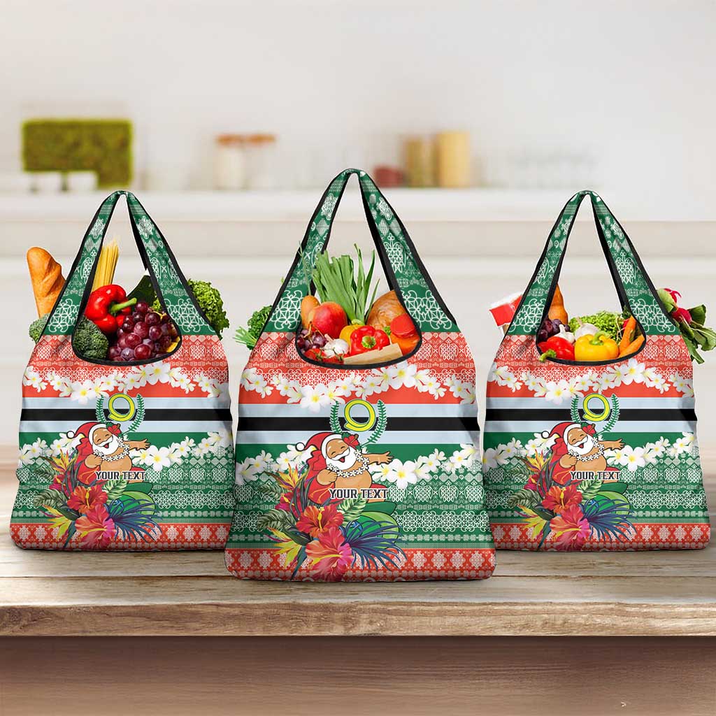 Personalised Penama Joyeux Noel Grocery Bag Proud To Be a Ni-Van Sand Drawing Art LT9 3-pack One Size Red - Polynesian Pride