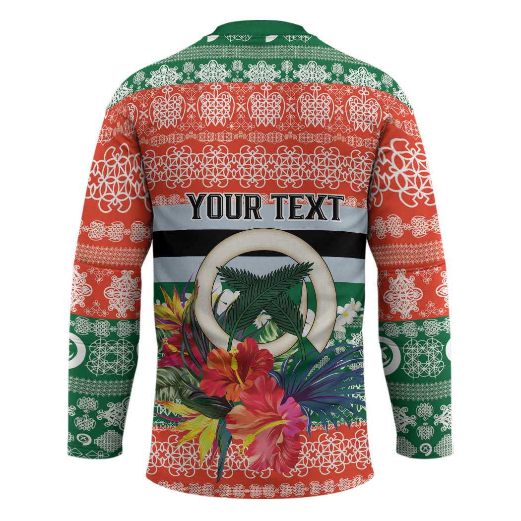 Personalised Penama Joyeux Noel Hockey Jersey Proud To Be a Ni-Van Sand Drawing Art LT9 - Polynesian Pride