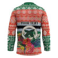 Personalised Penama Joyeux Noel Hockey Jersey Proud To Be a Ni-Van Sand Drawing Art LT9 - Polynesian Pride