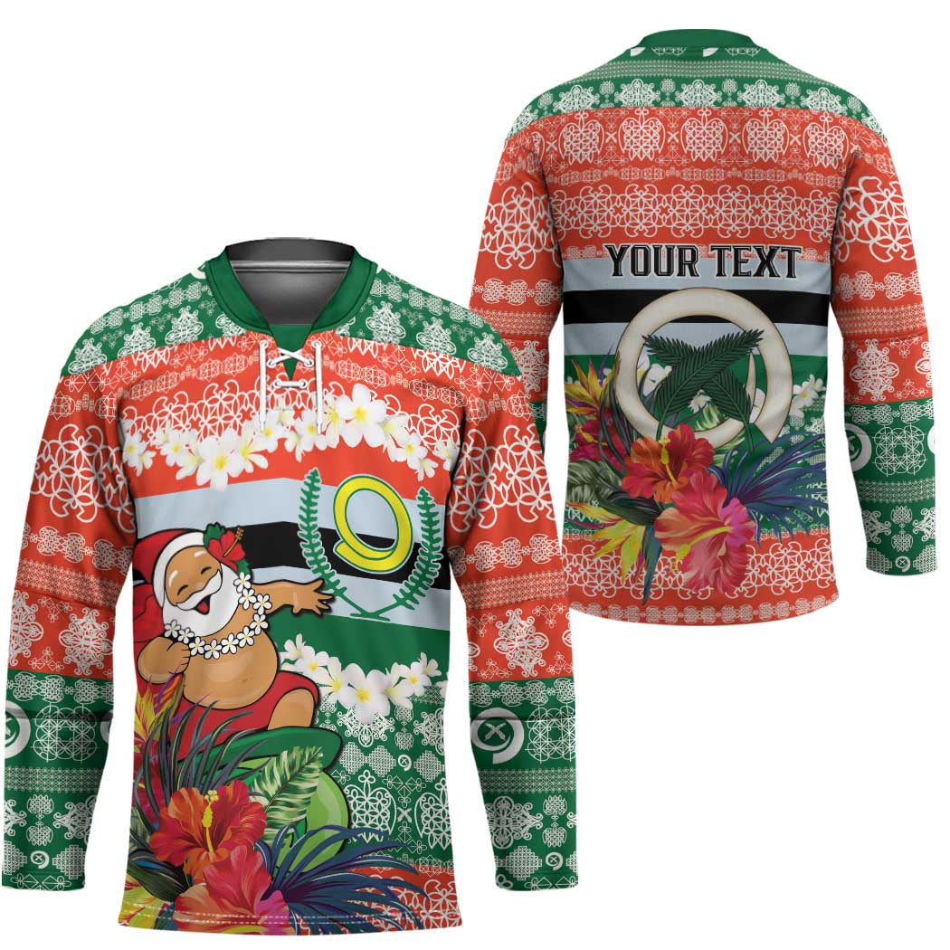 Personalised Penama Joyeux Noel Hockey Jersey Proud To Be a Ni-Van Sand Drawing Art LT9 - Polynesian Pride