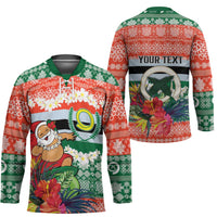 Personalised Penama Joyeux Noel Hockey Jersey Proud To Be a Ni-Van Sand Drawing Art LT9 - Polynesian Pride