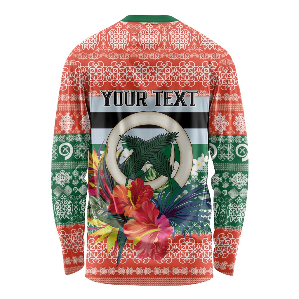 Personalised Penama Joyeux Noel Long Sleeve Shirt Proud To Be a Ni-Van Sand Drawing Art LT9 - Polynesian Pride