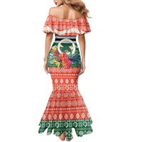 Personalised Penama Joyeux Noel Mermaid Dress Proud To Be a Ni-Van Sand Drawing Art - Polynesian Pride