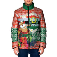 Personalised Penama Joyeux Noel Padded Jacket Proud To Be a Ni-Van Sand Drawing Art LT9 Men Red - Polynesian Pride