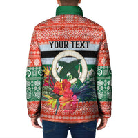 Personalised Penama Joyeux Noel Padded Jacket Proud To Be a Ni-Van Sand Drawing Art LT9 - Polynesian Pride