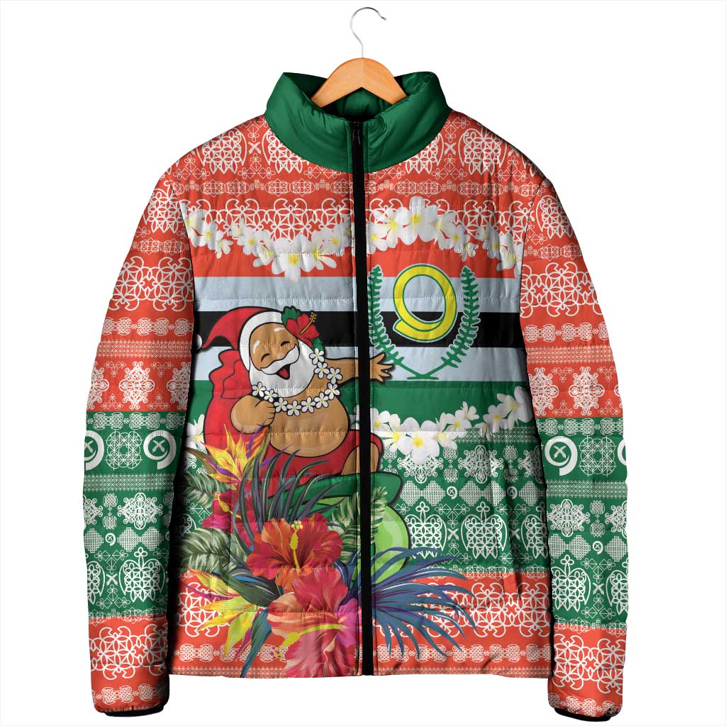 Personalised Penama Joyeux Noel Padded Jacket Proud To Be a Ni-Van Sand Drawing Art LT9 - Polynesian Pride