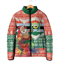 Personalised Penama Joyeux Noel Padded Jacket Proud To Be a Ni-Van Sand Drawing Art LT9 - Polynesian Pride