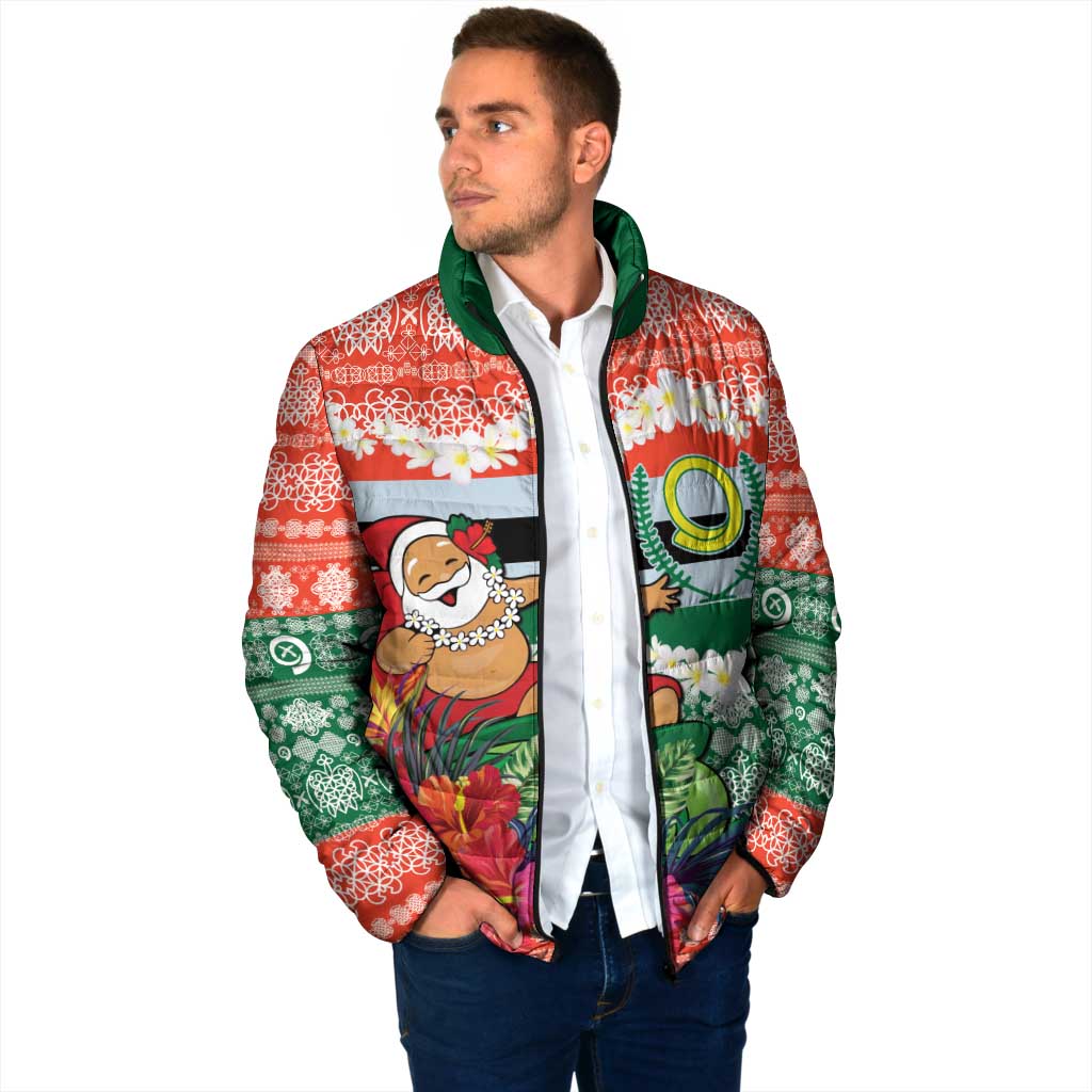 Personalised Penama Joyeux Noel Padded Jacket Proud To Be a Ni-Van Sand Drawing Art LT9 - Polynesian Pride