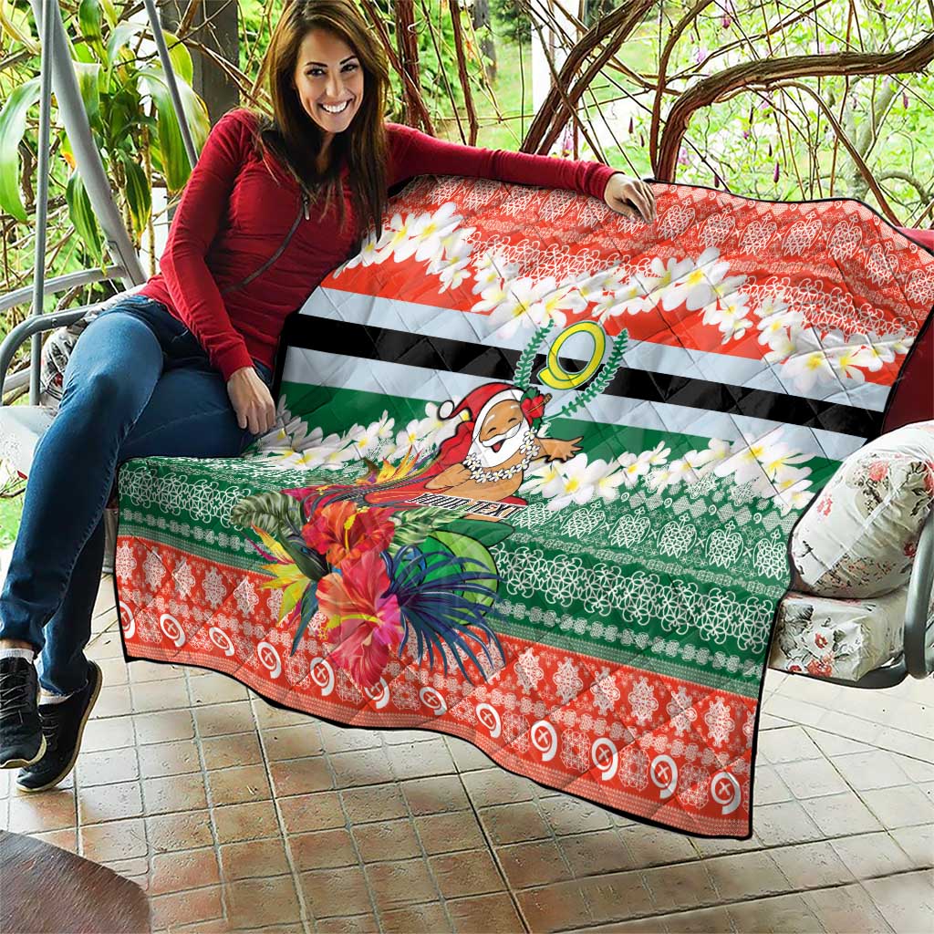 Personalised Penama Joyeux Noel Quilt Proud To Be a Ni-Van Sand Drawing Art - Polynesian Pride