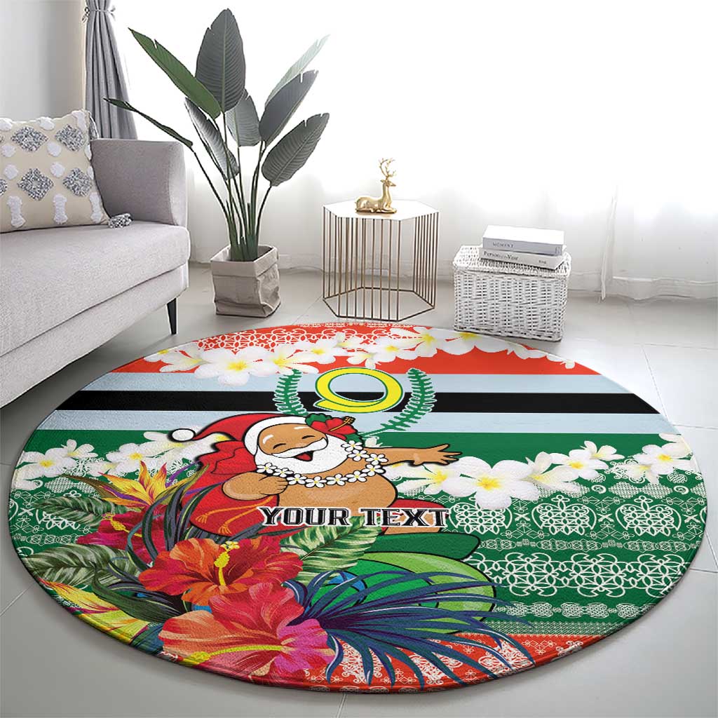 Personalised Penama Joyeux Noel Round Carpet Proud To Be a Ni-Van Sand Drawing Art - Polynesian Pride
