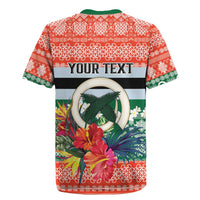 Personalised Penama Joyeux Noel Rugby Jersey Proud To Be a Ni-Van Sand Drawing Art LT9 - Polynesian Pride