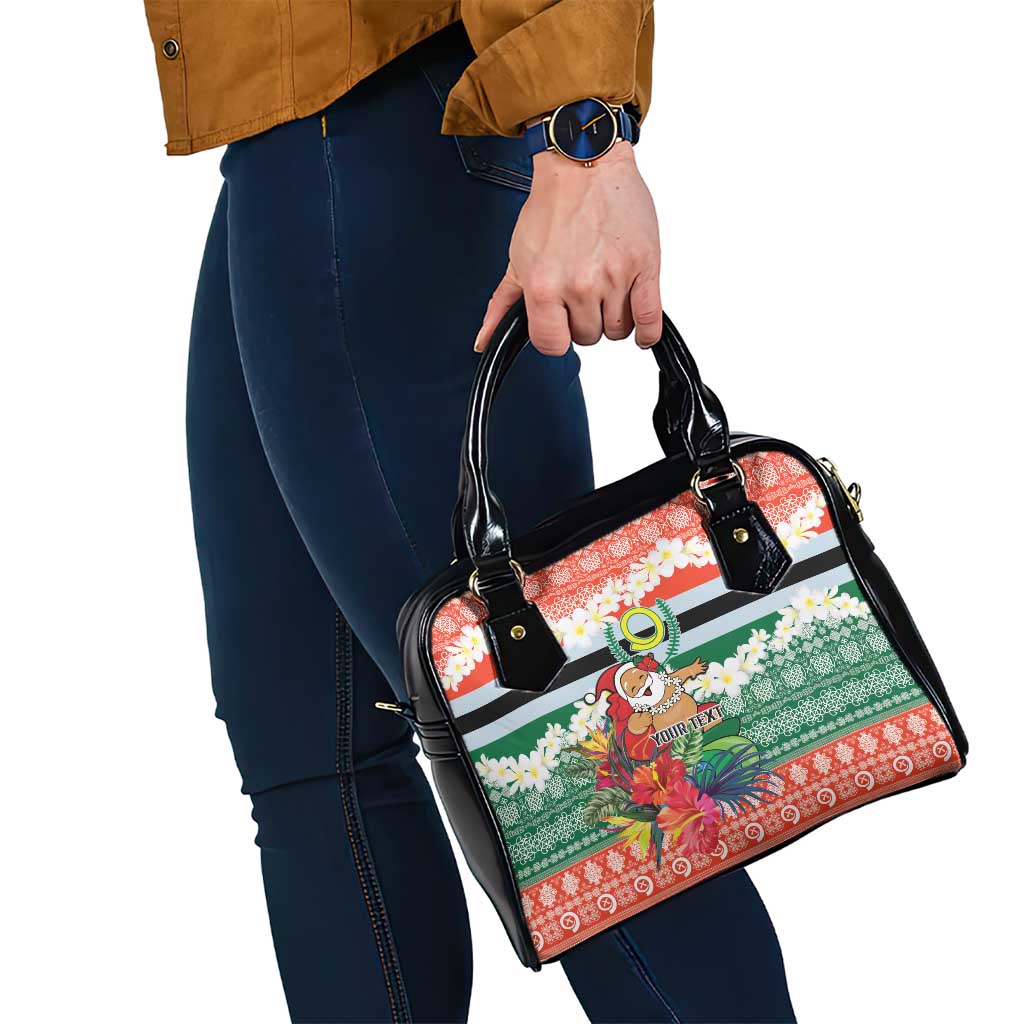 Personalised Penama Joyeux Noel Shoulder Handbag Proud To Be a Ni-Van Sand Drawing Art LT9 - Polynesian Pride