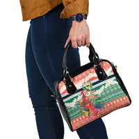 Personalised Penama Joyeux Noel Shoulder Handbag Proud To Be a Ni-Van Sand Drawing Art LT9 - Polynesian Pride
