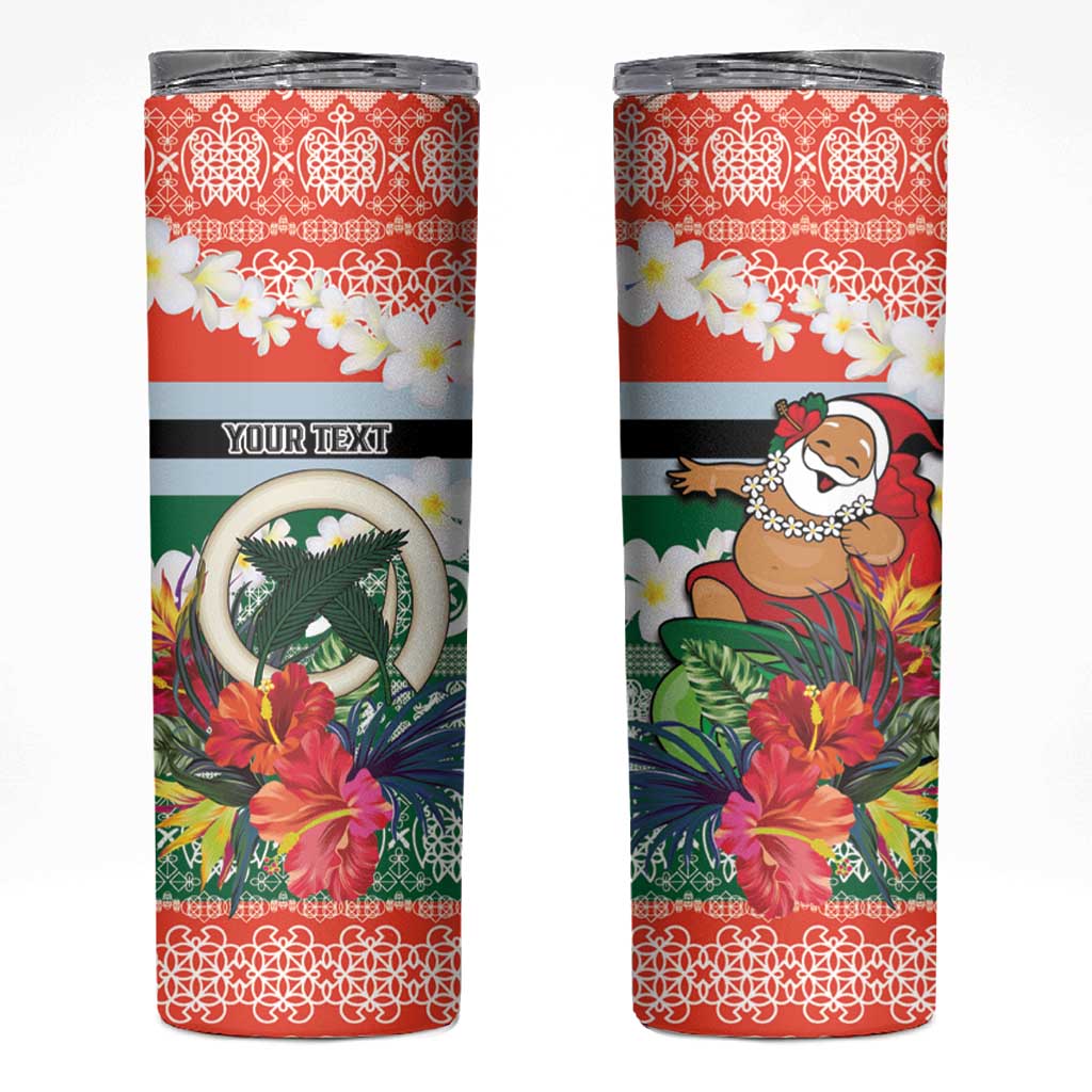 Personalised Penama Joyeux Noel Skinny Tumbler Proud To Be a Ni-Van Sand Drawing Art - Polynesian Pride